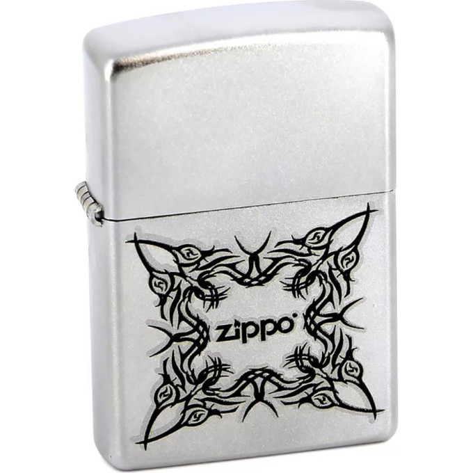 Zippo 205 Tattoo Design — зажигалка с тату-принтом на матовом корпусе
